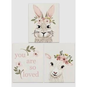 Gerber Baby‎ Modern Moments 3 Piece Nursery Art Set Decor Unframed 8"x10" NEW